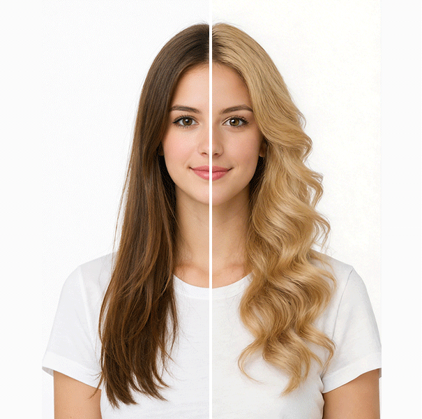 AI Hairstyle Try-On Before and After